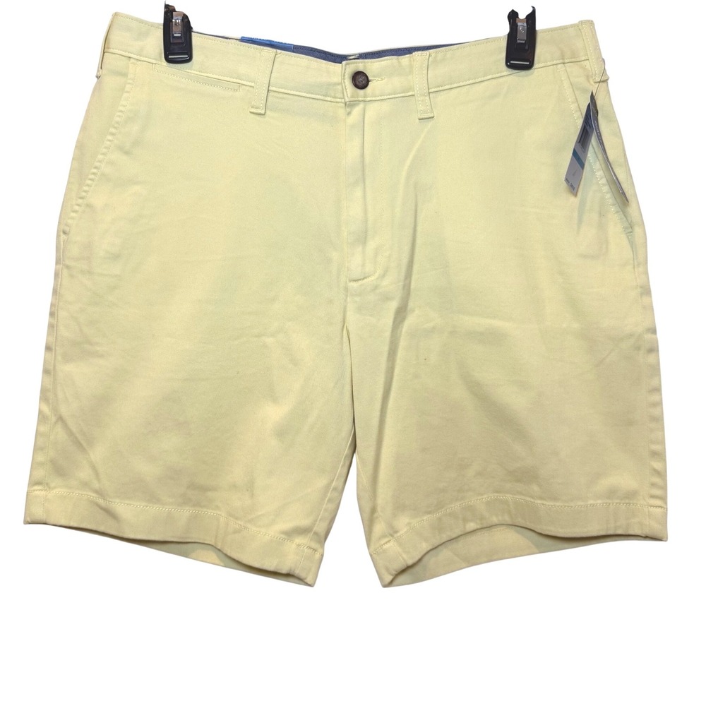 Nautica Clipper Shorts Mens 38 Yellow Flex Classic Fit BR9101 Cotton